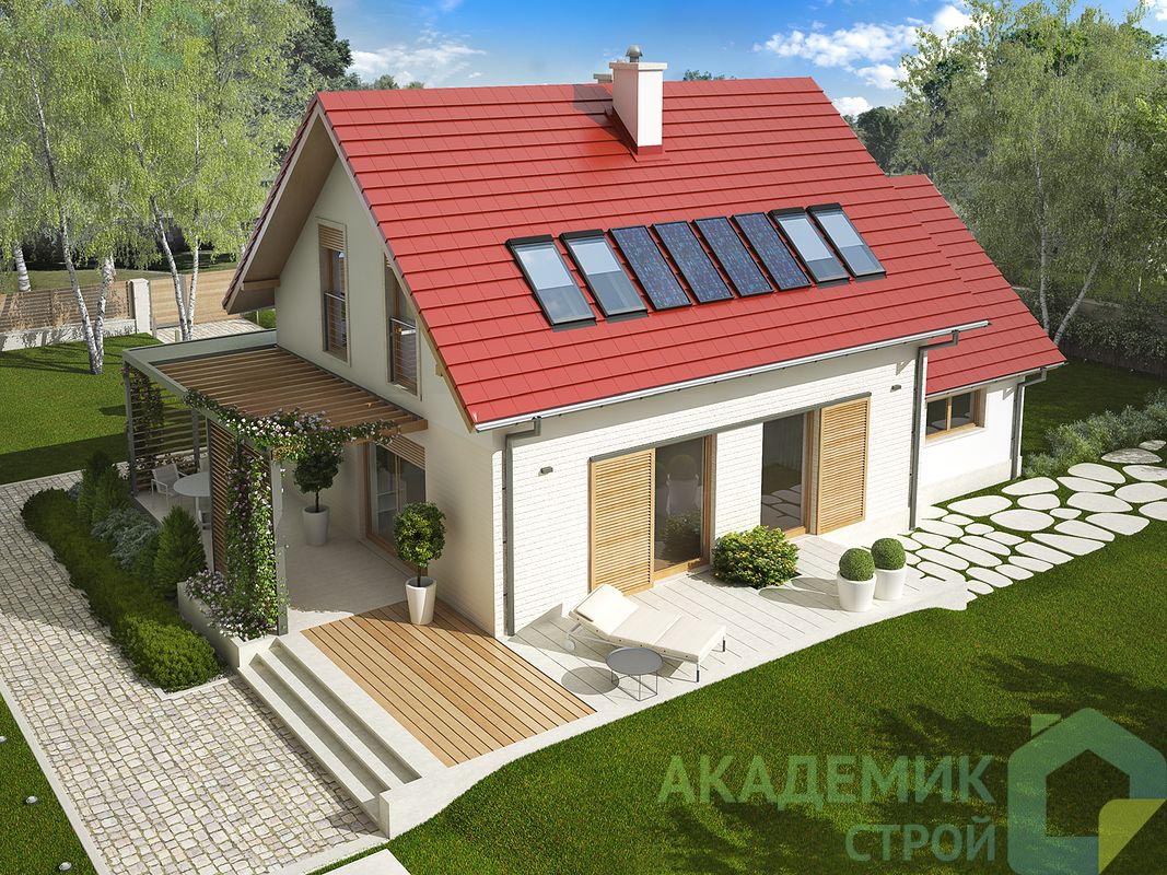 Двухэтажный дом 13х8 - 118.09 м2 — вид 3