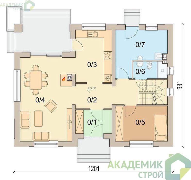 Двухэтажный дом 12х9 - 138.63 м2 — вид 3
