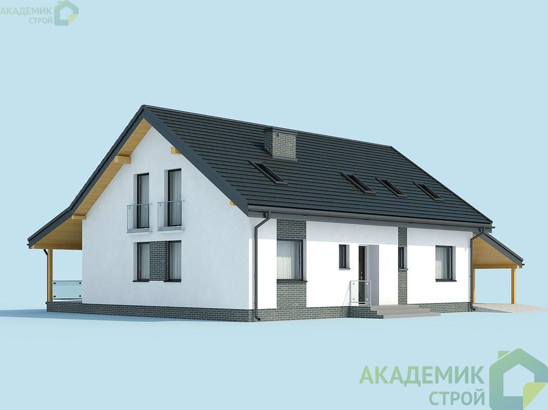 Двухэтажный дом 10х14 - 176.52 м2 — вид 3