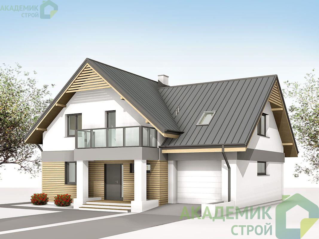 Двухэтажный дом 13х16 - 191.4 м2 — вид 2