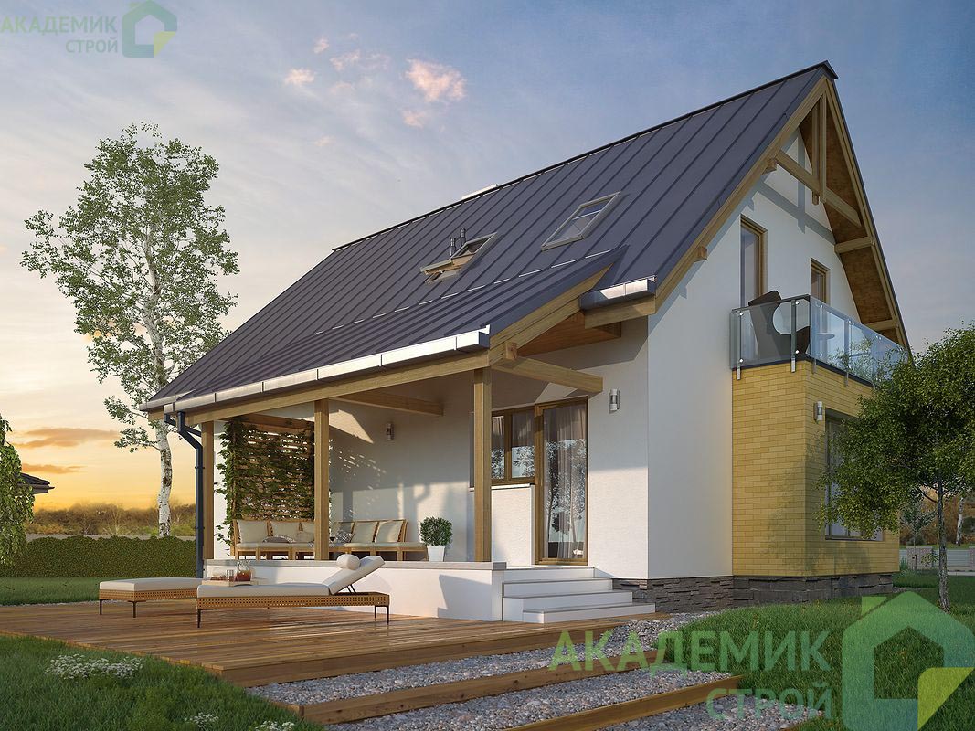 Двухэтажный дом 12х11 - 135.11 м2 — вид 3