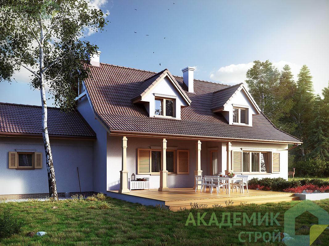 Двухэтажный дом 18х12 - 199.04 м2 — вид 2