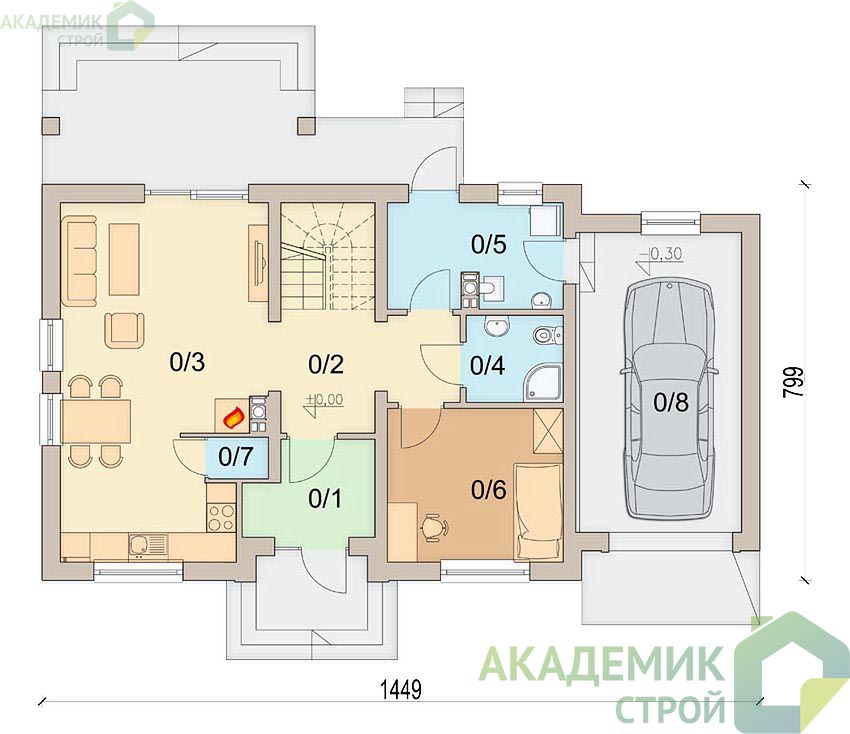 Двухэтажный дом 13х9 - 148.21 м2 — вид 3