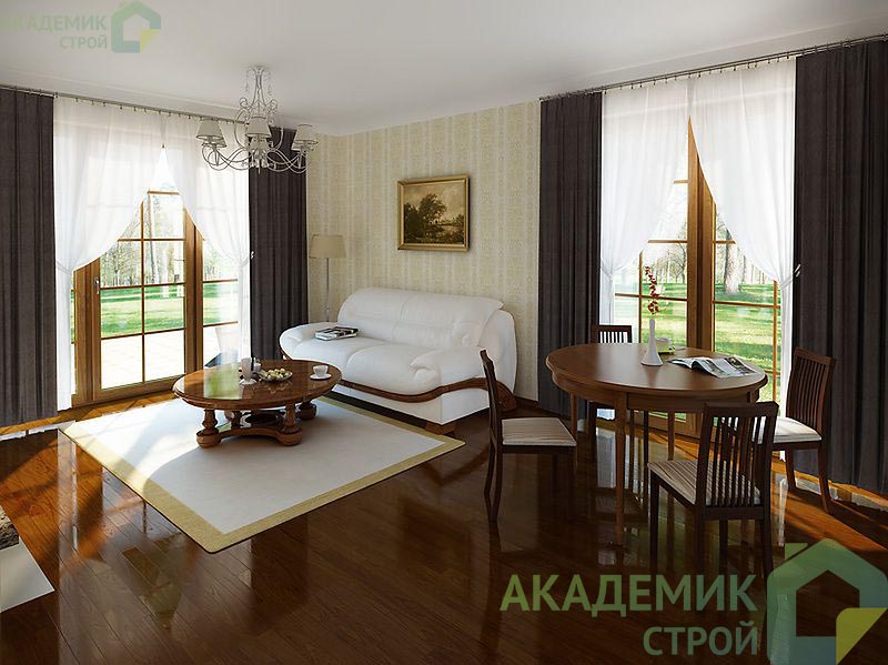 Двухэтажный дом 12х12 - 135.9 м2 — вид 3