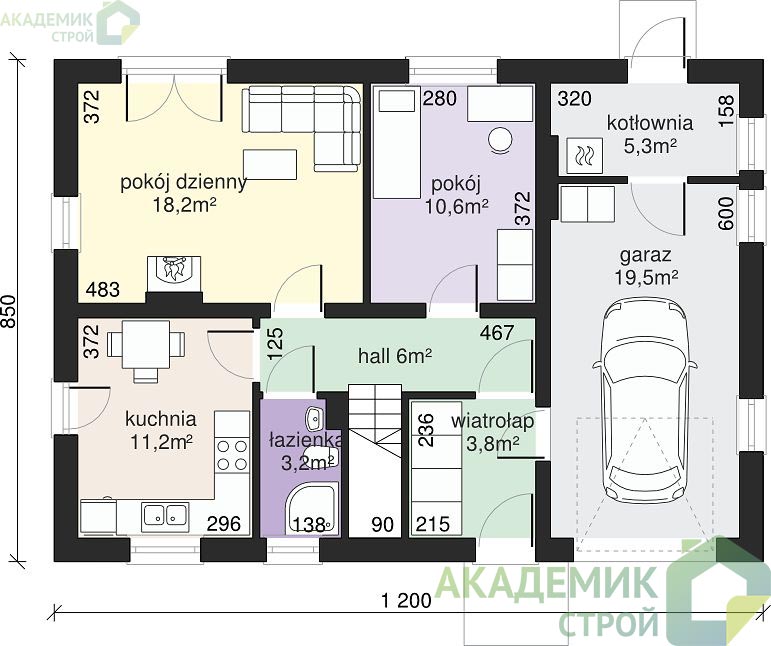 Двухэтажный дом 12х9 - 144.2 м2 — вид 3