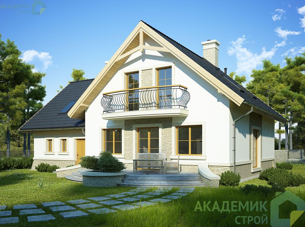 Двухэтажный дом 15х11 - 189.79 м2 — вид 2