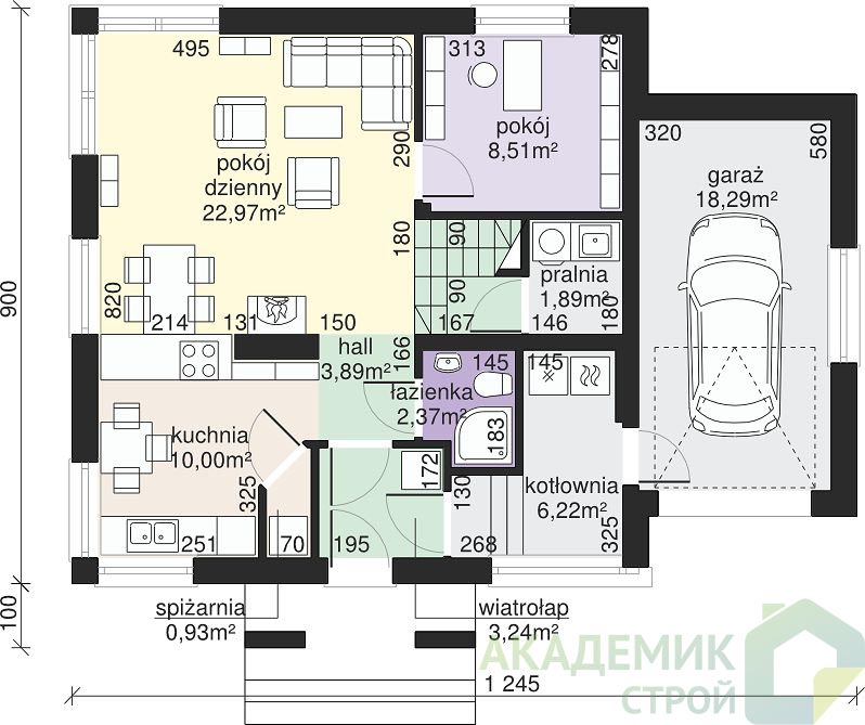 Двухэтажный дом 12х9 - 141.94 м2 — вид 3