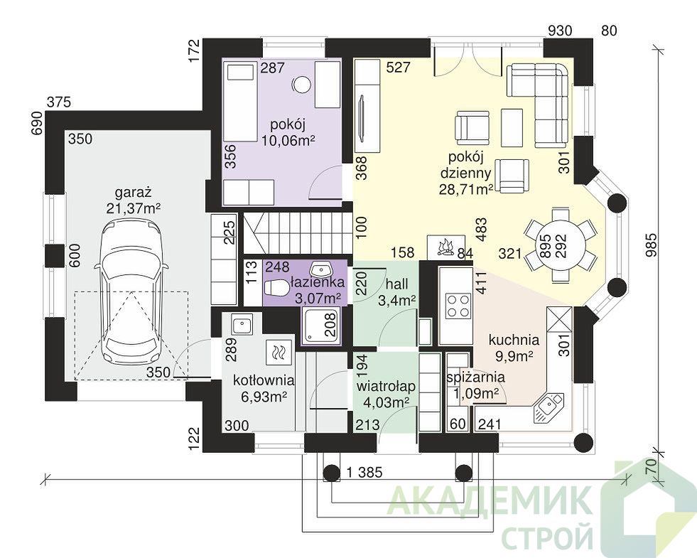 Двухэтажный дом 14х10 - 167.95 м2 — вид 3