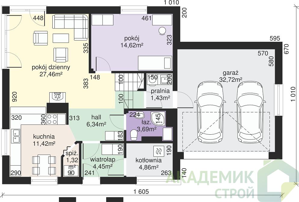 Двухэтажный дом 16х10 - 193.69 м2 — вид 3