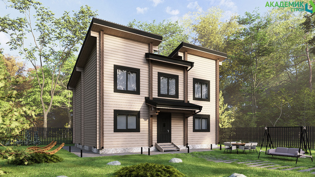 🏠 Проект двухэтажного дома из бруса площадью 183,68 м² в д. Бекетово, Московская область