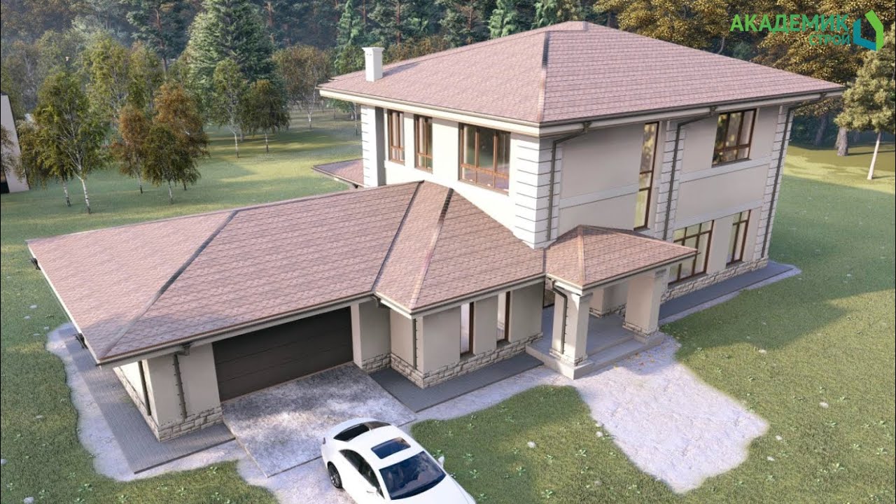 🏠 Проект двухэтажного дома общей площадью 550м² в КП \