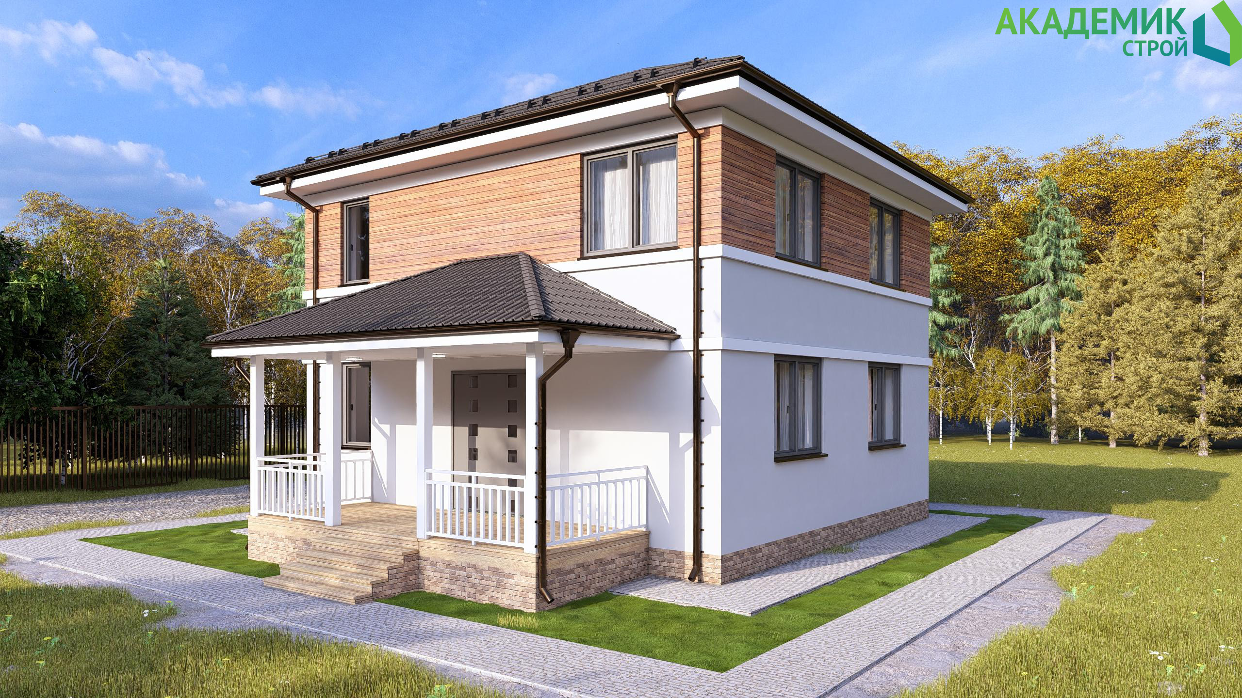 🏡 Индивидуальный проект двухэтажного дома площадью 160м² в Мачихино,Наро-Фоминский район.🏡