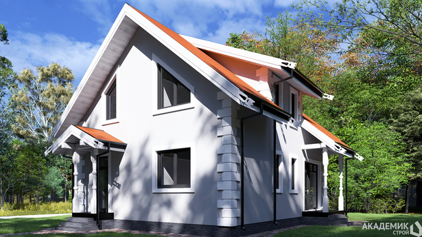 🏠 Проект одноэтажного дома с мансардой площадью 177,49 м² в пос. Некрасовский, Дмитровский район, Московская область