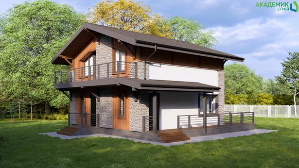 🏠 Проект двухэтажного индивидуального жилого дома площадью 212,19 м² в д. Долгиниха, Мытищинский район, Московская область