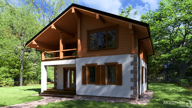 🏠 Проект одноэтажного дома с мансардой площадью 175,16 м² в д. Вяткино, поселение Кленовское, Москва