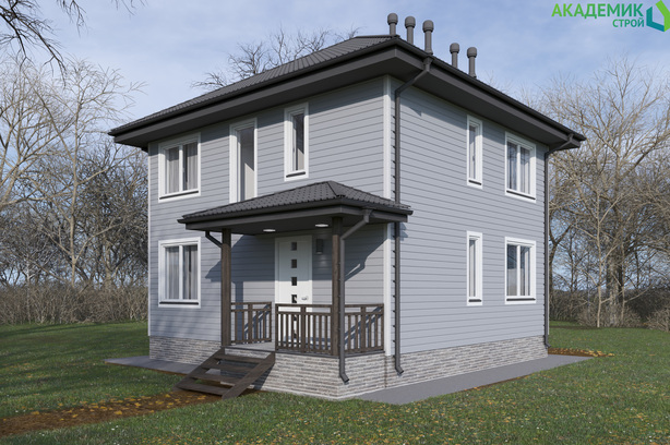 🏠 Проект двухэтажного индивидуального жилого дома площадью 154,8 м² в д. Никольское, Одинцовский район