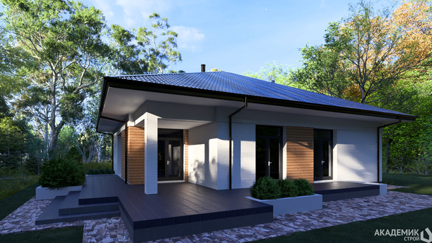 🏠 Проект одноэтажного жилого дома площадью 231,65 м²