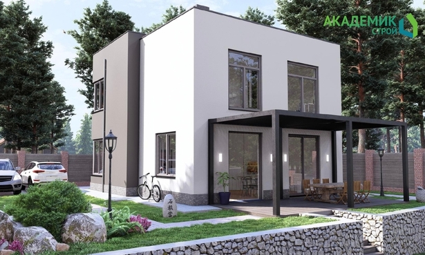 🏠 Проект двухэтажного индивидуального жилого дома площадью 142,76 м² на ул. Жуковской, Московская область