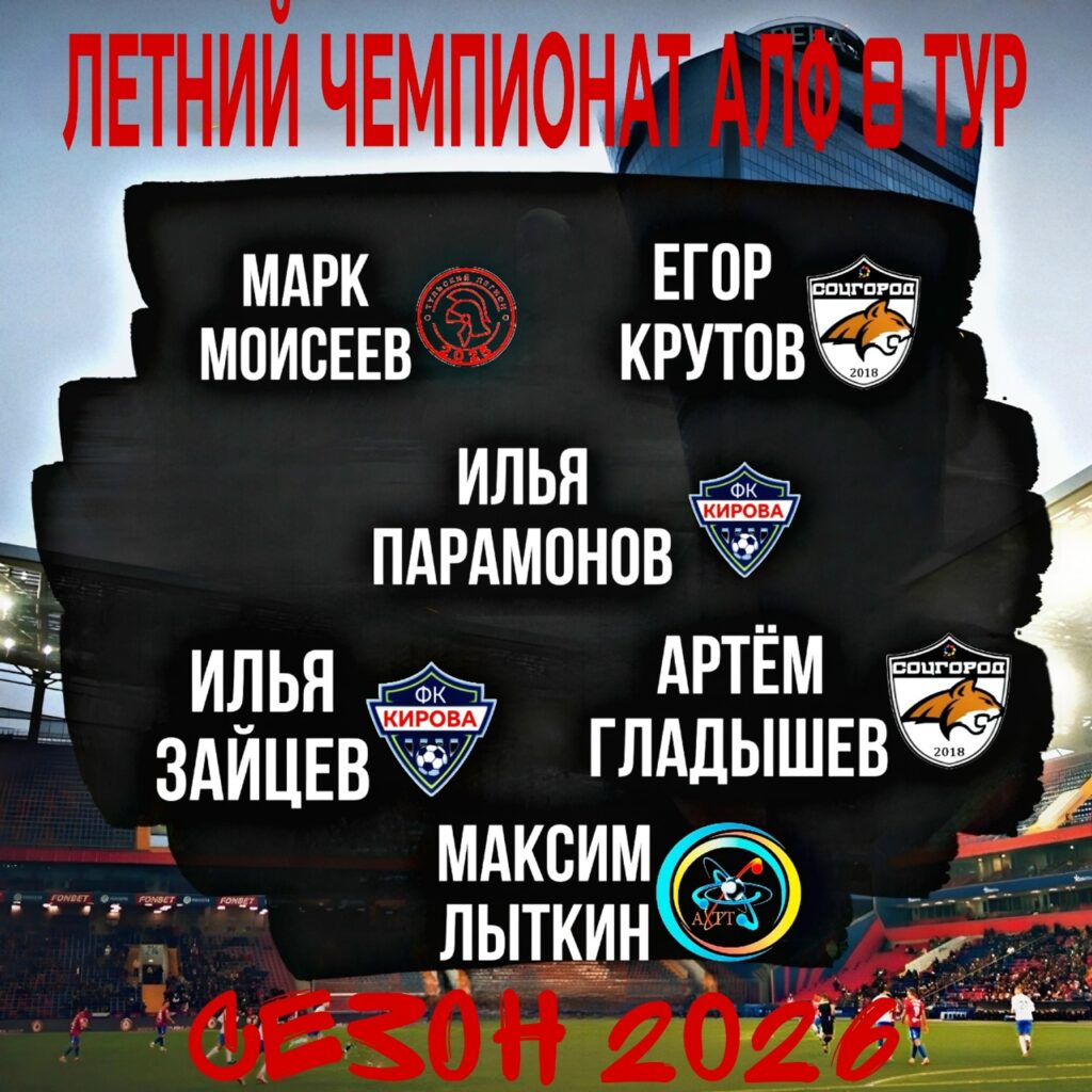 Символическая сборная 8-го тура летнего чемпионата АЛФ сезона 2026