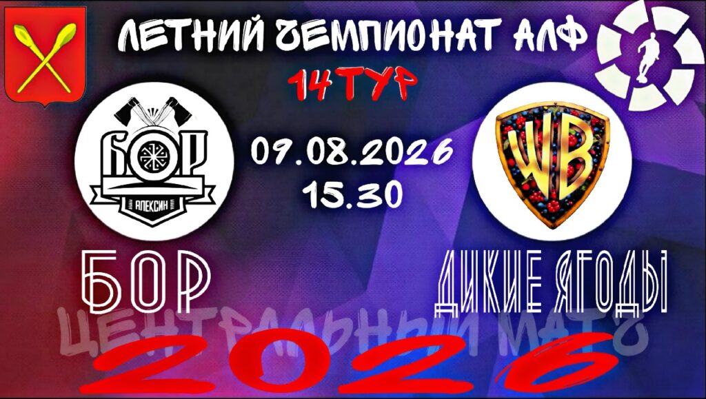 Центральный матч 14 тура Летнего чемпионата АЛФ сезона 2026: Бор — Дикие Ягоды