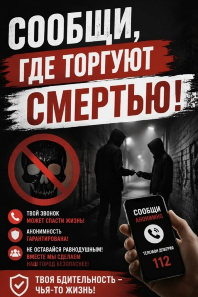 Второй этап Общероссийской акции «Сообщи, где торгуют смертью» с 21 сентября по 2 октября 2026 года