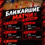 Расписание игр БК «Феникс» в ТБЛЛ до конца 2026 года