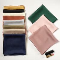Модный однотонный шейный платок, искусственные волосы, розовые, зеленые, белые шелковые шейные шарфы, женские квадратные банданы 70 см * 70 см, женские шарфы 10000000796591