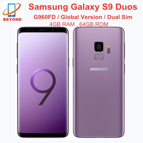 Samsung Galaxy S9 Duos G960FD 4 Гб ОЗУ 64 Гб ПЗУ две Sim-карты Octa Core глобальная версия 5,8 "NFC оригинальный LTE Exynos сотовый телефон 10000004495185