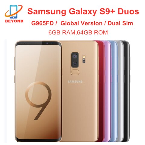 Samsung Galaxy S9 + S9 Plus G965FD с двумя Sim-картами, 6 ГБ ОЗУ, 64 Гб ПЗУ, смартфон с восьмиядерным процессором, 6,2 дюйма, NFC, Exynos, оригинал 10000004586331