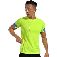 Футболка мужская для бега, быстросохнущая дышащая футболка для тренировок, фитнеса, с коротким рукавом, для бодибилдинга, спортивного зала, майка для бега 10000035484831