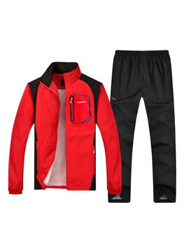 Новый Для мужчин набор Демисезонный Для мужчин спортивная комплект из 2 частей спортивный костюм куртка + брюки костюм мужской Костюмы спортивный костюм Размеры L-5XL 1000006510632