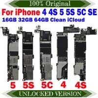 Материнская плата для iphone 4 4S 5 5S 5C, 100% оригинальная материнская плата с полными ЧИПАМИ без iCloud, Поддержка GSM WCDMA 4GLTE, заменяемая пластина 1000007147492