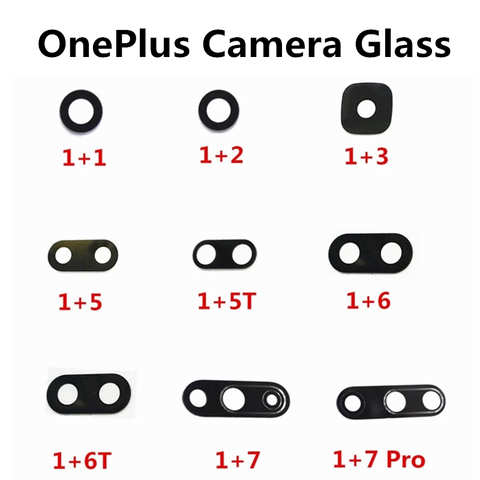 Стеклянная крышка для объектива задней камеры OnePlus 3 3T 5 5T 6 6T A3000 1 + 7 Pro с наклейками, запасные части, 2 шт./партия 10000103854519