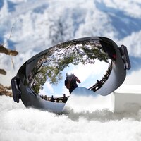 Профессиональные лыжные очки, мужская маска с линзами UV400, незапотевающие очки для сноуборда и лыж для взрослых, светильник зимние очки для снега, Мульти 10000348677878