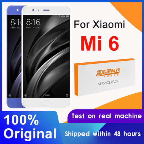 100% Оригинальный ЖК-дисплей 5,15 "для Xiaomi Mi 6, сенсорный экран, дигитайзер в сборе для Xiaomi Mi6, сменный дисплей с рамкой 10000424473580