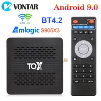 TOX1 Android Tv box 9 Smart Tv box 4 ГБ 32 ГБ tox 1 Amlogic S905X3 Wifi 1000 м 4K медиаплеер Поддержка Dolby Atmos аудио телеприставка 1005001290707805