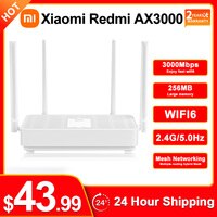 Двухдиапазонный усилитель беспроводного сигнала Xiaomi Redmi Router AX3000 Wifi 6 Mesh WIFI Gigabit 2,4G/5,0 GHz, антенна с высоким коэффициентом усиления 1005001291208448