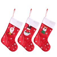 Рождественские чулки, тканевые носки Санта-Клауса, подарок для детей, мешок конфет, снеговик, олень, карманные подвесные орнамент с рождественской елкой, новый год 2021 1005001299528818