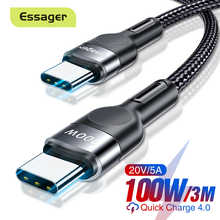 Кабель зарядный Essager USB Type-C на USB C, 100 Вт, 3 м 1005001299588690