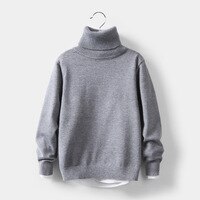 Вязаный свитер для девочек 2-10 лет, зимняя однотонная водолазка, мягкая 1005001299878063