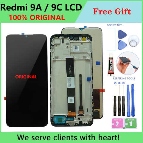 ЖК-дисплей 6,53 дюйма для Xiaomi Redmi 9A, сенсорный экран с дигитайзером для Redmi 9C, сменный ЖК-экран в сборе 1005001306199346