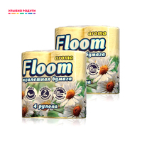 Туалетная бумага Floom 2х-слойная , ромашка 4шт x 2 шт 1005001310558853