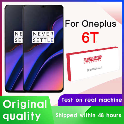 100% Оригинальный дисплей 6,41 дюйма AMOLED для замены Oneplus 6T, ЖК-дисплей для модели 1 + 6T A6010 A6013 1005001316210166