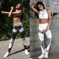 Женские быстросохнущие спортивные Леггинсы для фитнеса, спортивные штаны с геометрическим принтом, Леггинсы для йоги, облегающие трико, брюки для женщин, S-XXXL 1005001322839981