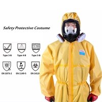 Рабочий защитный костюм с защитой от брызг, химическая промышленность, устойчивый к кислотам и щелочам, защитный комбинезон со шляпой 1005001344386741