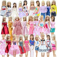 Наряд для куклы Барби, повседневная одежда, блузка, брюки, юбка, платье, Пляжное бикини, аксессуары для куклы, 12 дюймов, 5 шт./компл., детская игрушка 1005001344669326