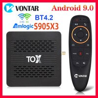 ТВ-приставка TOX1, ТВ-бокс на Android 9, 4 Гб, 32 ГБ, ТОКС 1, Amlogic S905X3, Wi-Fi, 1000 м, 4K, поддержка медиаплеера, ТВ-приставка Dolby атмосферs 1005001350887320