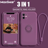 Оригинальный силиконовый чехол с магнитным кольцом-держателем для iPhone 11 12 13 14 Pro XS Max XR XS X 8 7 Plus, мягкий чехол-подставка с кронштейном на палец 1005001351564832