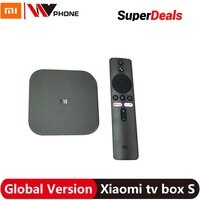 ТВ-приставка Xiaomi Mi TV Box S 4K HDR Android TV 8,1 Ultra HD 2G 8G WIFI Google Chromecast телеприставка 4 медиаплеер 1005001357113160