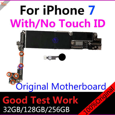Оригинальная материнская плата для Iphone 7 с/без Touch Id разблокированная для IPhone7 логическая плата чистая ICoud с системой IOS полный чип тест 1005001360525136